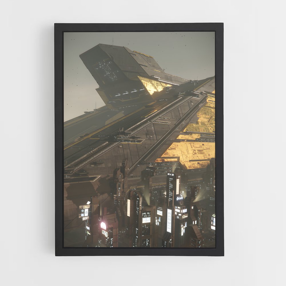 Poster Skyline Interstellaire – affiche Star Citizen (vue 2)